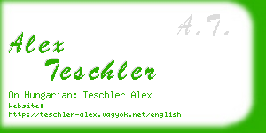 alex teschler business card